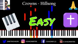 Crowns  Hillsong Worship Piano Tutorial [upl. by Bathesda]