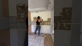 I’m congested can you tell 😅🥴 Kitchen demo part 3 36SecondsOfLightWork fixerupper demo [upl. by Janey680]