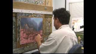 Twilight Cottage  Thomas Kinkade Paints in his Studio [upl. by Asilej]