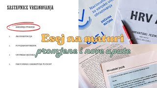 Esej na maturi  Hrvatski jezik  nov način pisanja [upl. by Floyd]