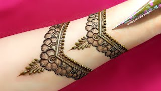 Diwali special mehndi design  easy front hand mehndi  mehndi design  mehndi ka design  Mehndi [upl. by Anyaj]