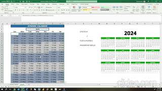 Dynamic Calendar in Excel [upl. by Lem]