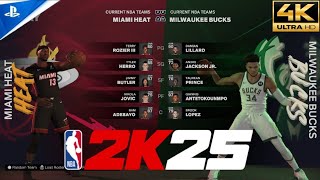 Miami Heat vs Milwaukee Bucks full game nba 2k25 nov 20 crunos [upl. by Lamek]