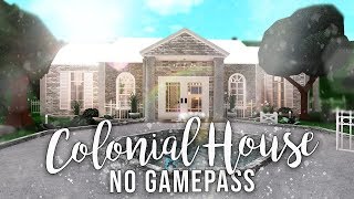 Roblox  Bloxburg No Gamepasses Colonial House  House Build [upl. by Losse561]