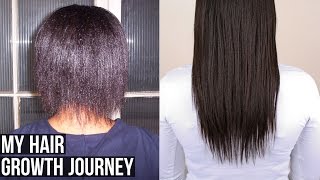 My Hair Growth Journey Relaxed Hair [upl. by Aimek]