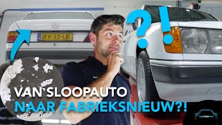 Van sloopauto Mercedes 260E W124 naar fabrieksnieuw  Stipt Polish Point [upl. by Immac]