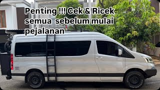 RV Motorhome Campervan Cek amp Ricek Semuanya sebelum mulai perjalanan [upl. by Eciralc]