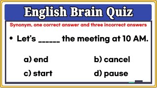 Choose The Correct Answer Learn Synonyms Words in English  Important English Synonyms [upl. by Chrisman262]