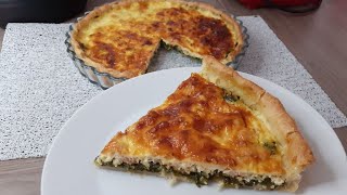 Recette de Quiche aux Epinard et Rillettes de Saumon Simple et Rapide [upl. by Smallman968]