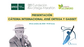 Presentación Cátedra Internacional José Ortega y Gasset [upl. by Aisiat]