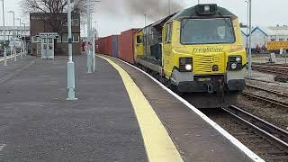 Friday 151223 70010 departing Eastleigh [upl. by Jillian]