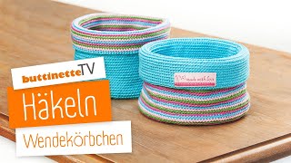 Körbchen häkeln  Tutorial  buttinette TV HÄKELN [upl. by Liagiba231]