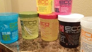 Natural Hair The Complete EcoStyler Gel Review All Colors [upl. by Cristi]