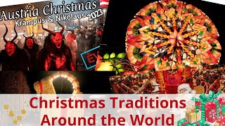 Christmas Traditions Around the World  Christmas Customs Around the World 2023 🎄🎅🎁🌟🦌🕯️ [upl. by Elttil533]