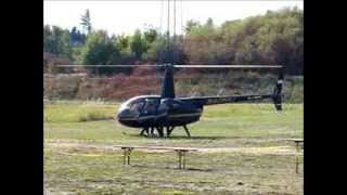 Helikopter Robinson R44 Raven II Start und Landung Hubschrauber Rundflug [upl. by Saunder424]