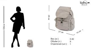 Обзор рюкзака Kipling CITY PACK MINI Grey Gris 89L KI267089L [upl. by Etnaihc329]