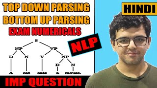 top down and bottom up parsing numerical in Natural Language Processing [upl. by Auahsoj]