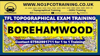 BOREHAMWOOD TFL TOPOGRAPHICAL SKILLS TEST ROUTE 2024 TFL EXAM TRAINING LONDON [upl. by Allbee]