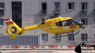 ÖAMTC medical H135 fuel stop at Traunstein [upl. by Tinor53]