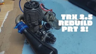 How to rebuild a nitro engine Traxxas TRX 25 part 2 porting polishing and reassembly  revs [upl. by Avid444]