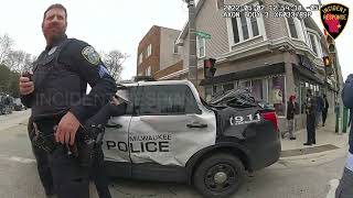 Dash Cam Reckless Driver Crashes Into Milwaukee Police Officers [upl. by Denae]