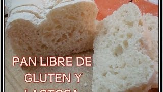 RECETA DE PAN LIBRE DE GLUTEN Y LACTOSA  SIN PREMEZCLA COMERCIAL [upl. by Devon43]