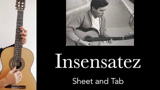 Insensatez AC Jobim Arrangement for guitar Tutorial with sheet and Tab [upl. by Sawyer]