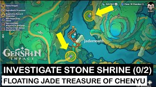 Investigate the Stone Shrine 02  Floating Jade Treasure of Chenyu  Genshin Impact [upl. by Annaiel]