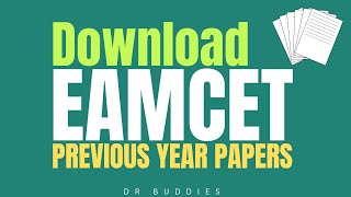 How to Download EAMCET previous year question papers DR BUDDIES [upl. by Lerad38]