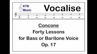 Concone Forty Lessons for Bass Op 17 Lesson 1 Piano Accompaniment [upl. by Bevon]