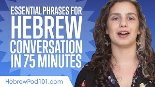 Essential Phrases You Need for Great Conversation in Hebrew [upl. by Aniarrol896]