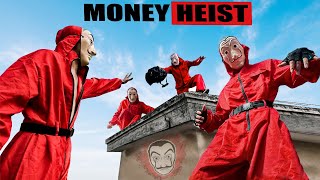 PARKOUR VS MONEY HEIST Police Disguise As Money Heist and Break In to Arrest the Bad Guy  Epic POV [upl. by Aynahs]