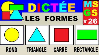 Dictée Maternelle MS et GS  Les formes en écriture bâton  Z [upl. by Iaka]