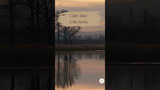 Calm lake reflections stillness nature calmness relaxing healing sounds space peace [upl. by Lyndy]