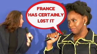 Famous African Writer Chimamanda Adichie Shuts a French Journalist Asking Racist Question [upl. by Irol]