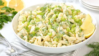 Fresh Pasta Salad with Lemon amp Herbs  20 Minute Summer Meal Prep Recipe [upl. by Ikcaj]