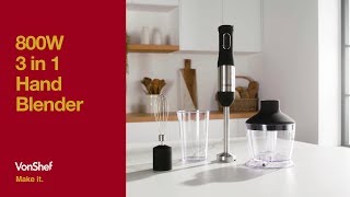 VonShef 800W 3 in 1 Hand Blender [upl. by Lenssen]