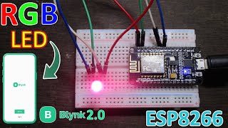 Control Your RGB LED by Phone in MINUTES with Blynk IoT [upl. by Rutter153]