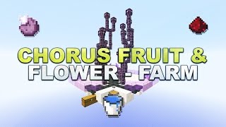 Minecraft  Chorus Fruit amp Flower Farm  Tutorial 117 [upl. by Monarski]