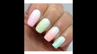 Gradient Striping Tape Nail art [upl. by Enileuqaj662]