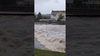 Wasserstand der NAARN Fluss STADT PERG 15092024 1435h oberösterreich hochwasserschutz [upl. by Atineg]