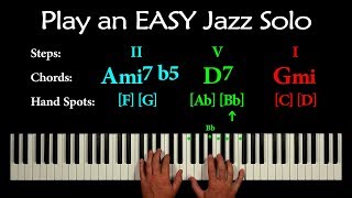 EASY JAZZ PIANO IMPROVISATION 251 in minor [upl. by Koeninger]