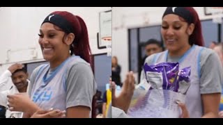 The Chicago Sky celebrated Kamilla Cardoso birthday after practice [upl. by Miehar]