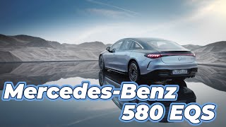 New Mercedes Benz 580 The EQS the first electric vehicle in the luxury class Footage [upl. by Sidon251]