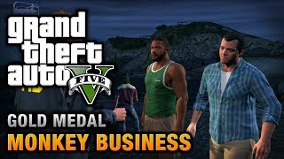 GTA 5  Mission 54  Monkey Business 100 Gold Medal Walkthrough [upl. by Orabelle355]