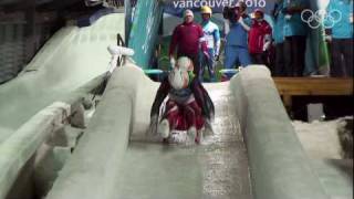 Mens Luge Doubles Highlights  Vancouver 2010 Winter Olympic Games [upl. by Leiuqeze]