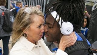 Social Media REACTS To Florida Coach’s Wife KISSING Every Player as They Get Off the Bus [upl. by Eckardt]