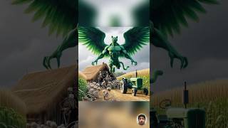 Scary Flying Cat Green Demolish Corn Plantation 01 shorts scary tractor [upl. by Allerus]