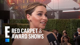 Emilia Clarke Is Dreading the End of quotGame of Thronesquot  E Red Carpet amp Award Shows [upl. by Cleave]