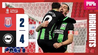 FA Cup Highlights Stoke 2 Brighton 4 [upl. by Kiah37]